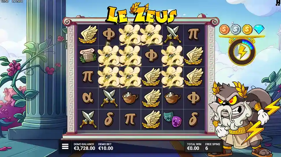 Le Zeus RTP, volatiliteetti ja maksimi voitto