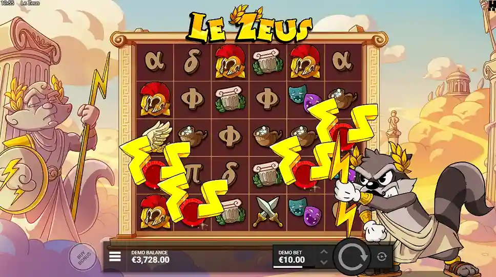 Le Zeus voittolinjat, kelat ja symbolit